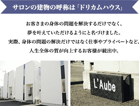 サロンの建物の呼称は「ドリカムハウス」